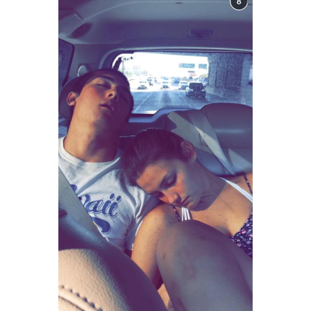 Caught sleeping after a long beach day
