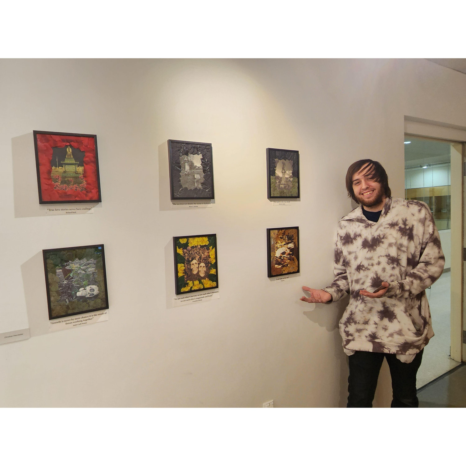 11/17/22 Opening night of Towson University's Fall 2022 BFA Show featuring Christian's art!