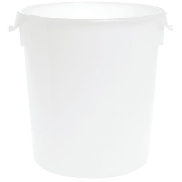 Rubbermaid 22 qt Round Clear Plastic Container - 13 1/8"Dia x 14"H