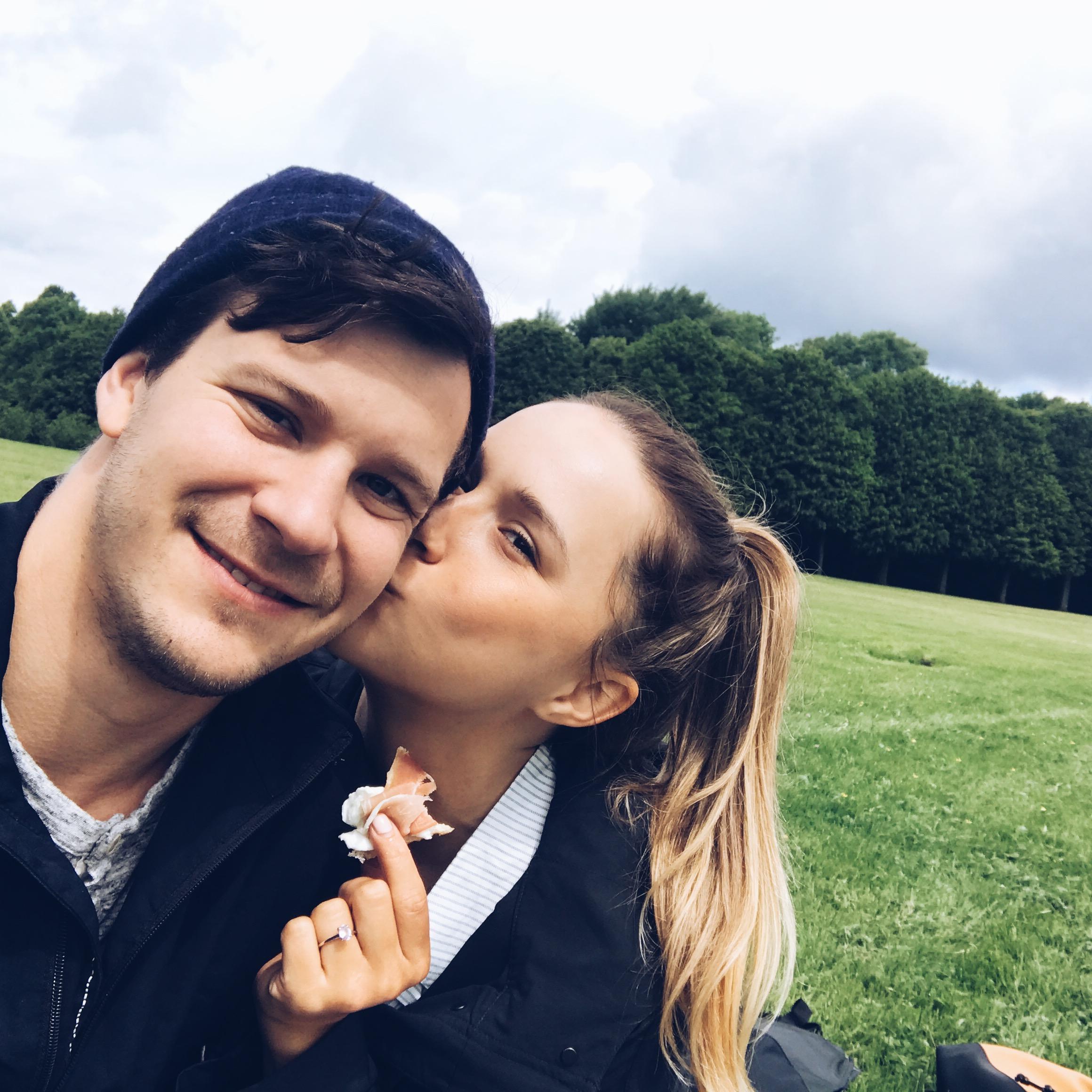 We love charcuterie and picnics, especially while in the gardens of Versailles.