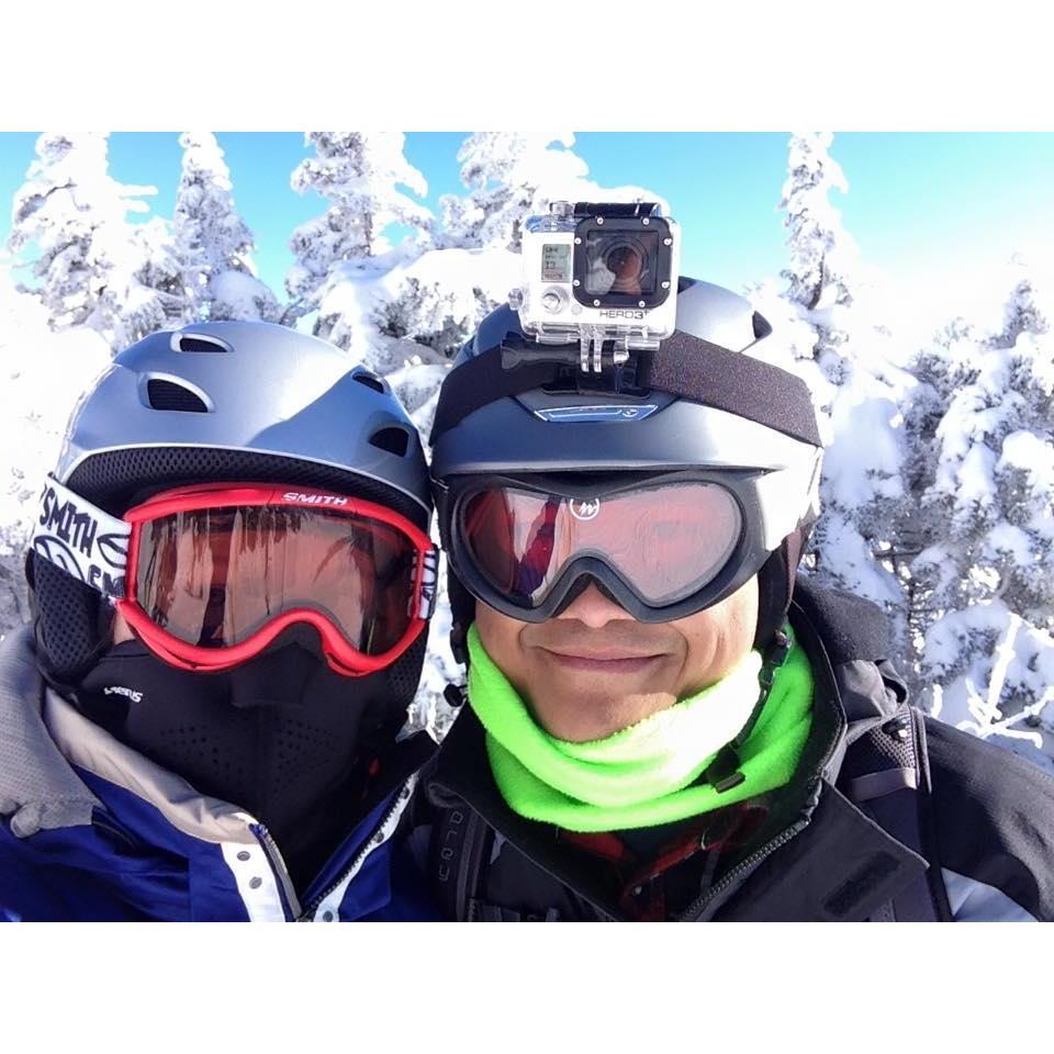 Skiing at Killington, VT in 2014. I promise it is Sarah under all those layers.