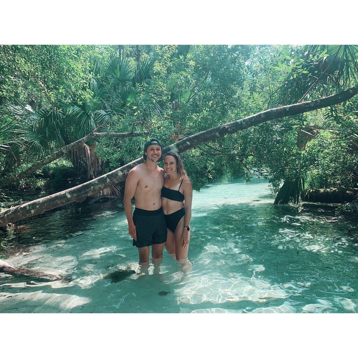 We spent a lot of our early relationship paddle boarding in the FL springs