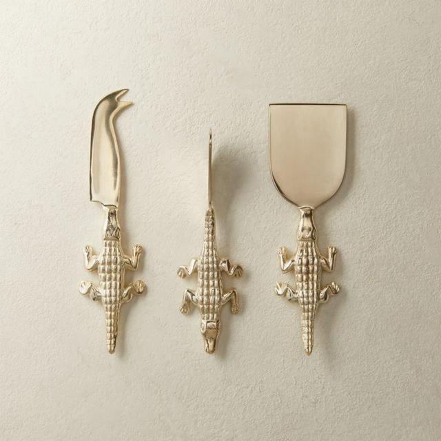 Hank Alligator Cheese Knives Set of 3