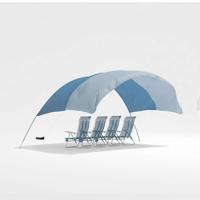 Mini Shibumi Shade with Wind Assist - light blue