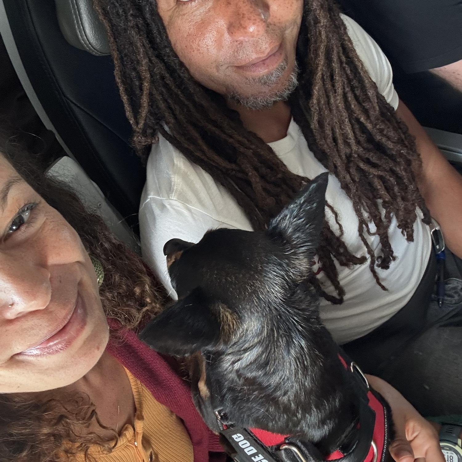 Flying to Puerto Rico with our fur friend Hennessy