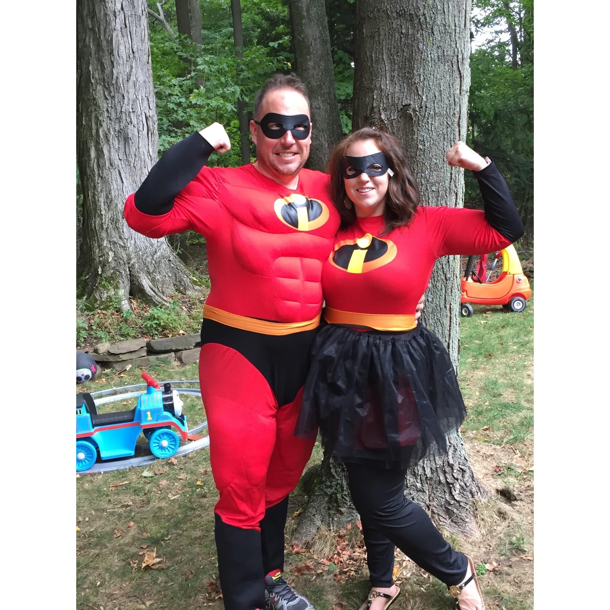 Those muscles are real... definitely not part of the costume