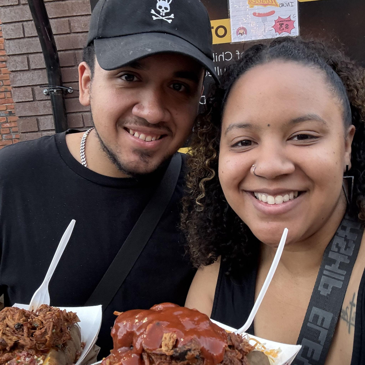 I'd be lying if I told you I didn't DRAG this man to the Big E for these Pulled Pork Baked Potatoes. It's worth it every year! - Ari