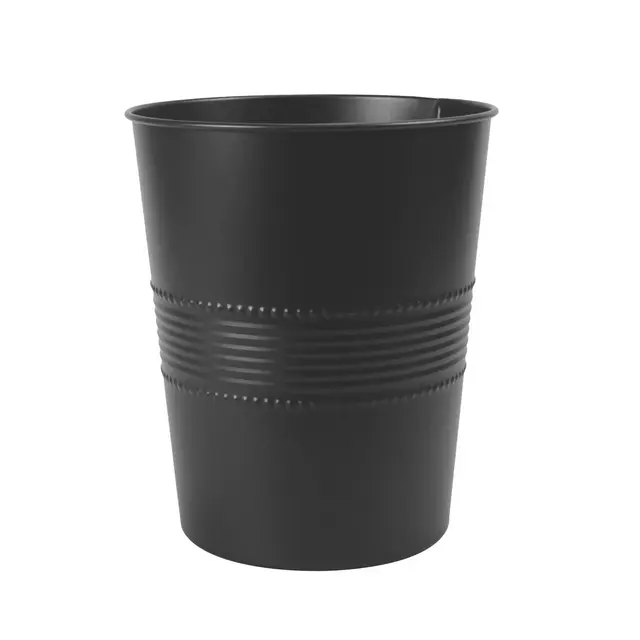 Cameo 5 Liter Waste Basket Can for Garbage, Round Open Top Trash Can for Bathroom Bedroom, Kitchen, Stainless Steel, Fingerprint Resistant