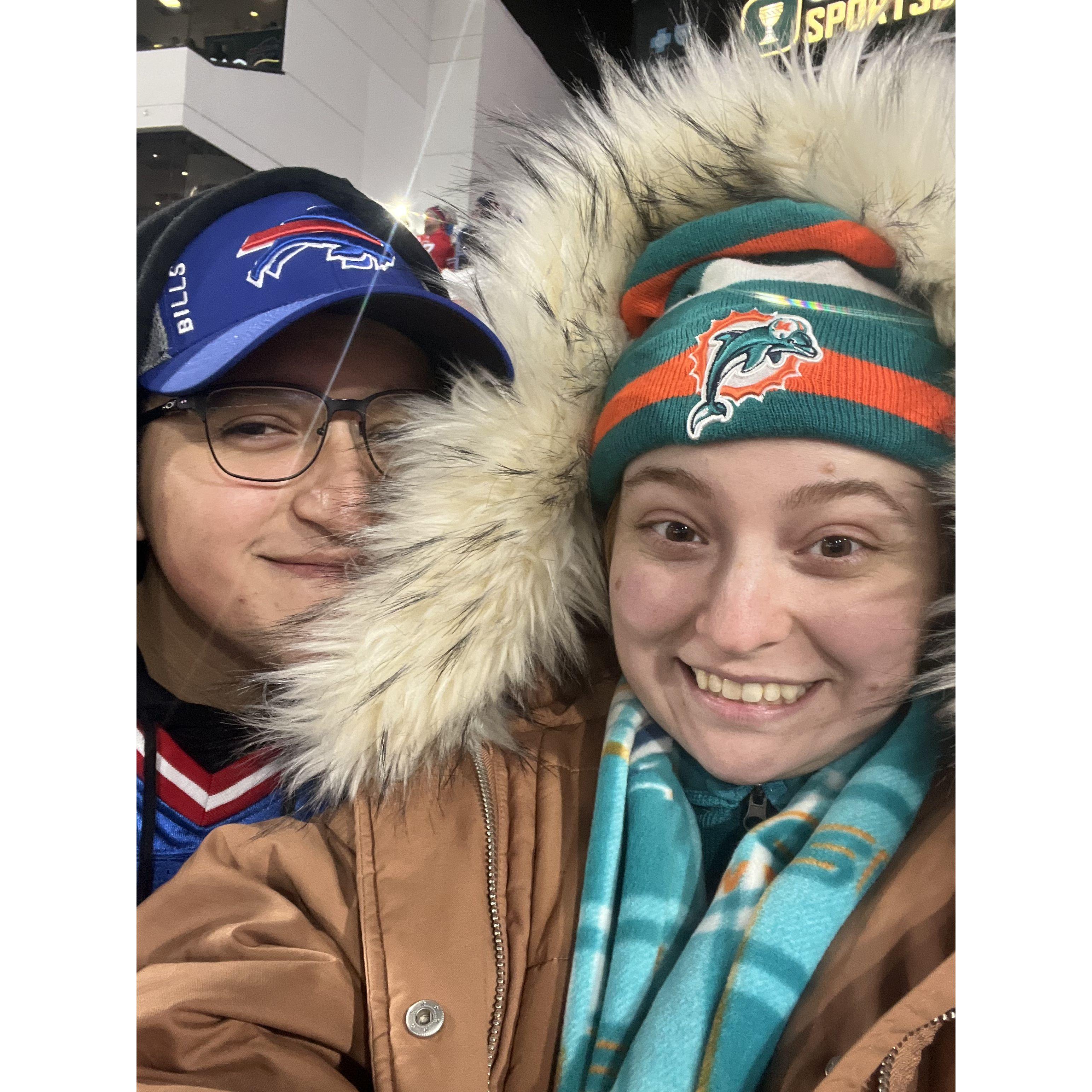 Dolphins @ Bills game in Buffalo, NY
