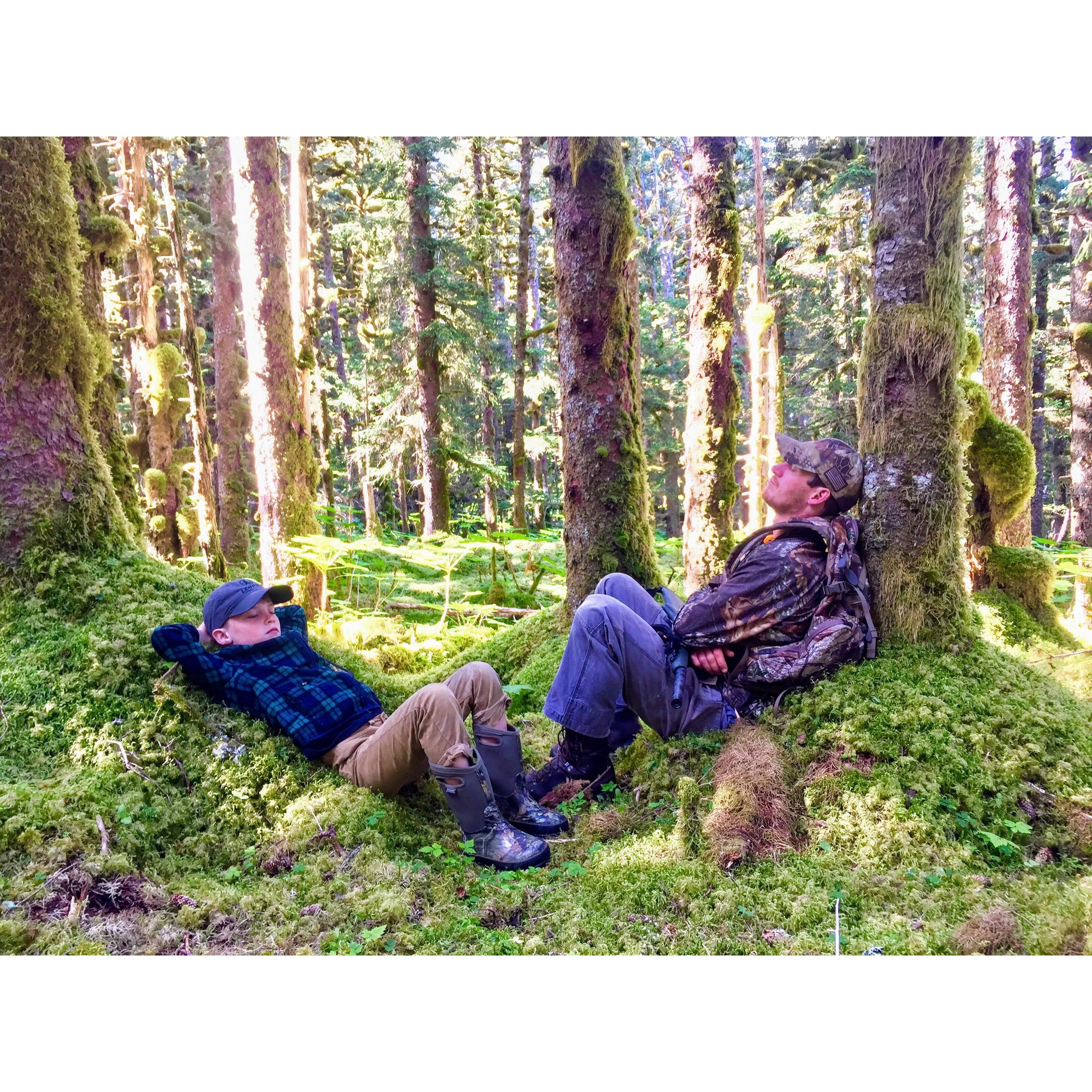 Daniel learning how to nap in the forest #KodiakLife