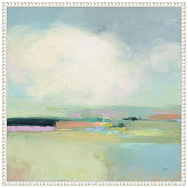 Amanti Art Framed Canvas Wall Art 22x22 Colorful Landscape by Julia Purinton, Framed Wall Art Canvas, Abstract Artwork, Traditional Decor, Medium Poster Painting for Living Room, Bedroom, Bathroom,