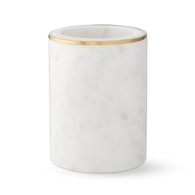Marble and Brass Toothbrush Holder