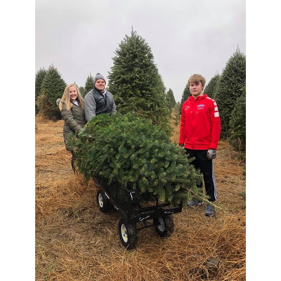 Christmas tree cutting with the Crakers in 2019.