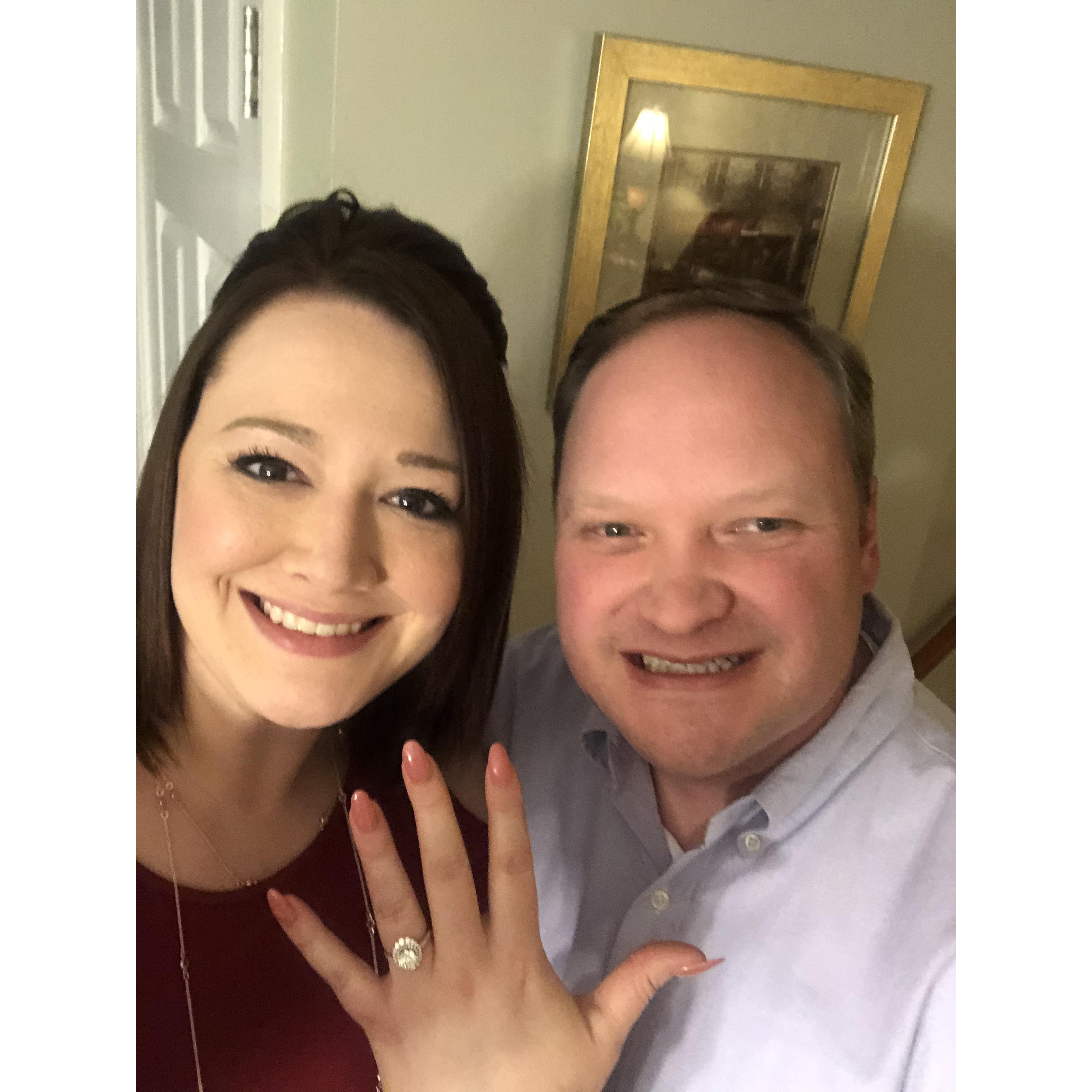 Right after he proposed!