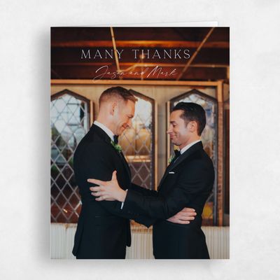 Pale Blue Wedding Thank You - Vallejo Photo