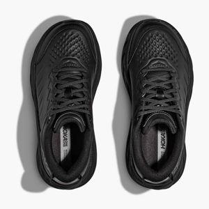 Women's Bondi SR Cushioned Leather Slip Resistant Shoe in Black, Size 7 | HOKA®