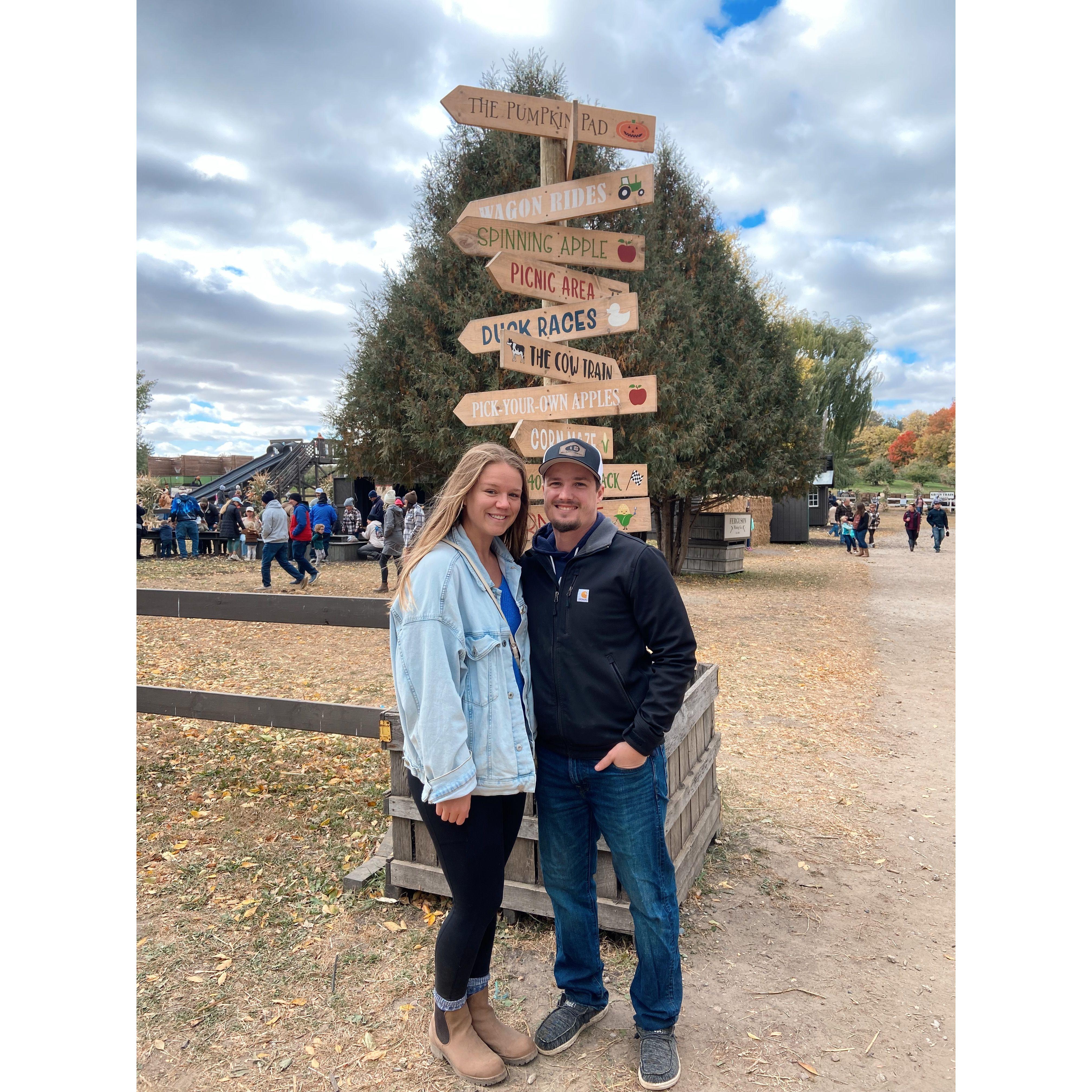 Taken right after we got engaged at Ferguson's Orchard!