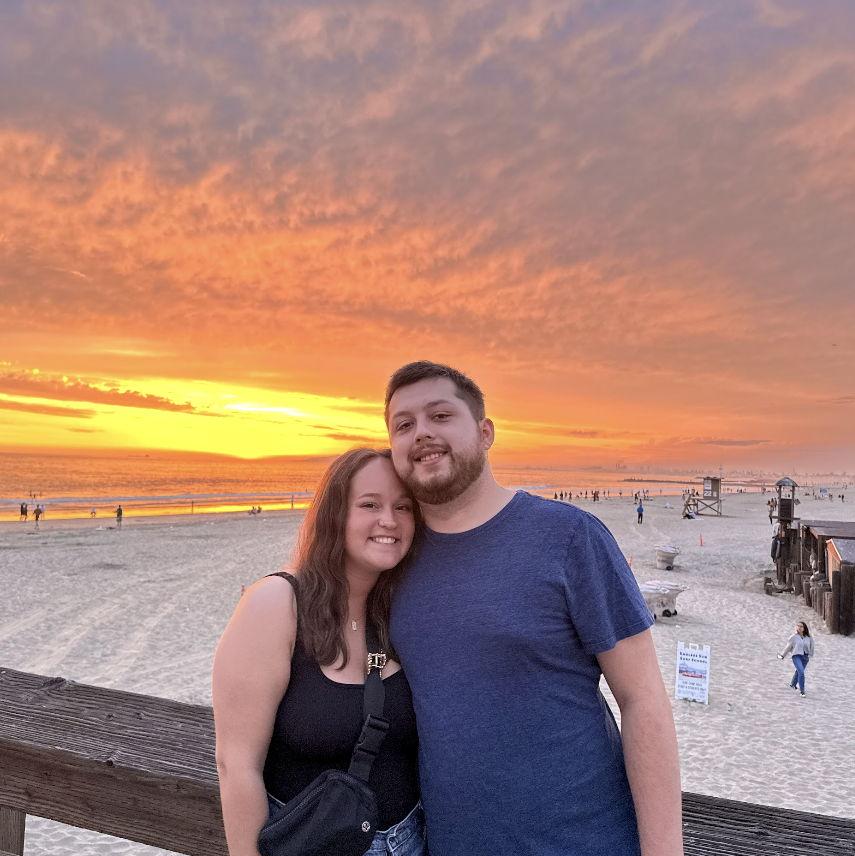 The most beautiful sunset on the beach in California :)