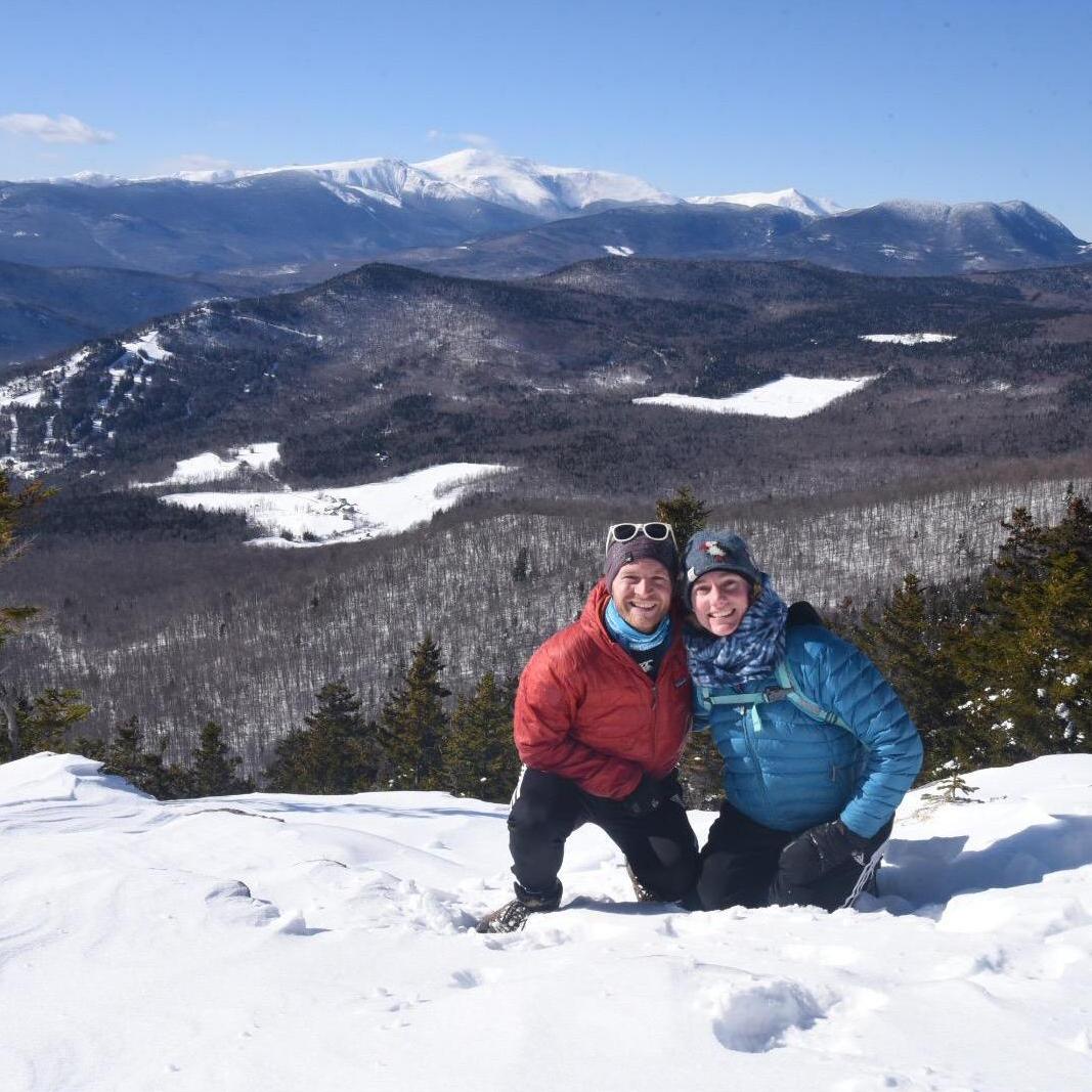 Winter hiking in the White Mountains, NH