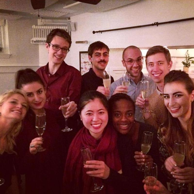 Post-concert toast with our Palaver Strings pals!