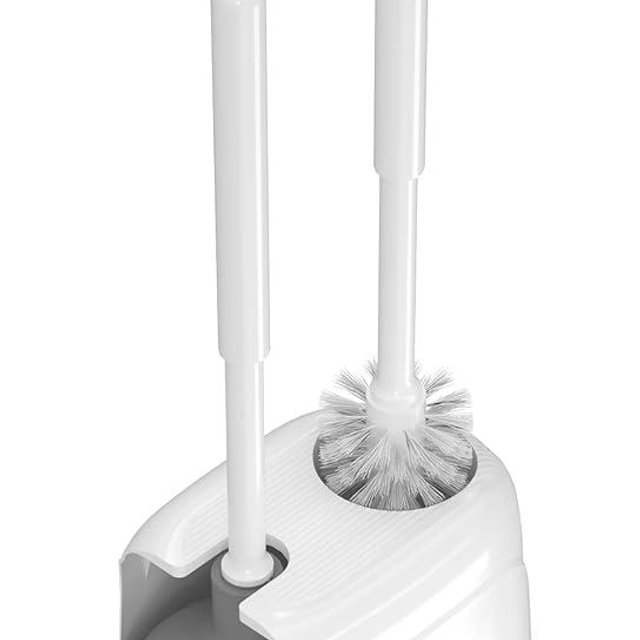 Utopia Home Toilet Plunger and Brush Set with Holder for Deep Cleaning, Includes Toilet Bowl Brush and Plunger for Effective Bathroom Cleaning (Pack of 1, White)