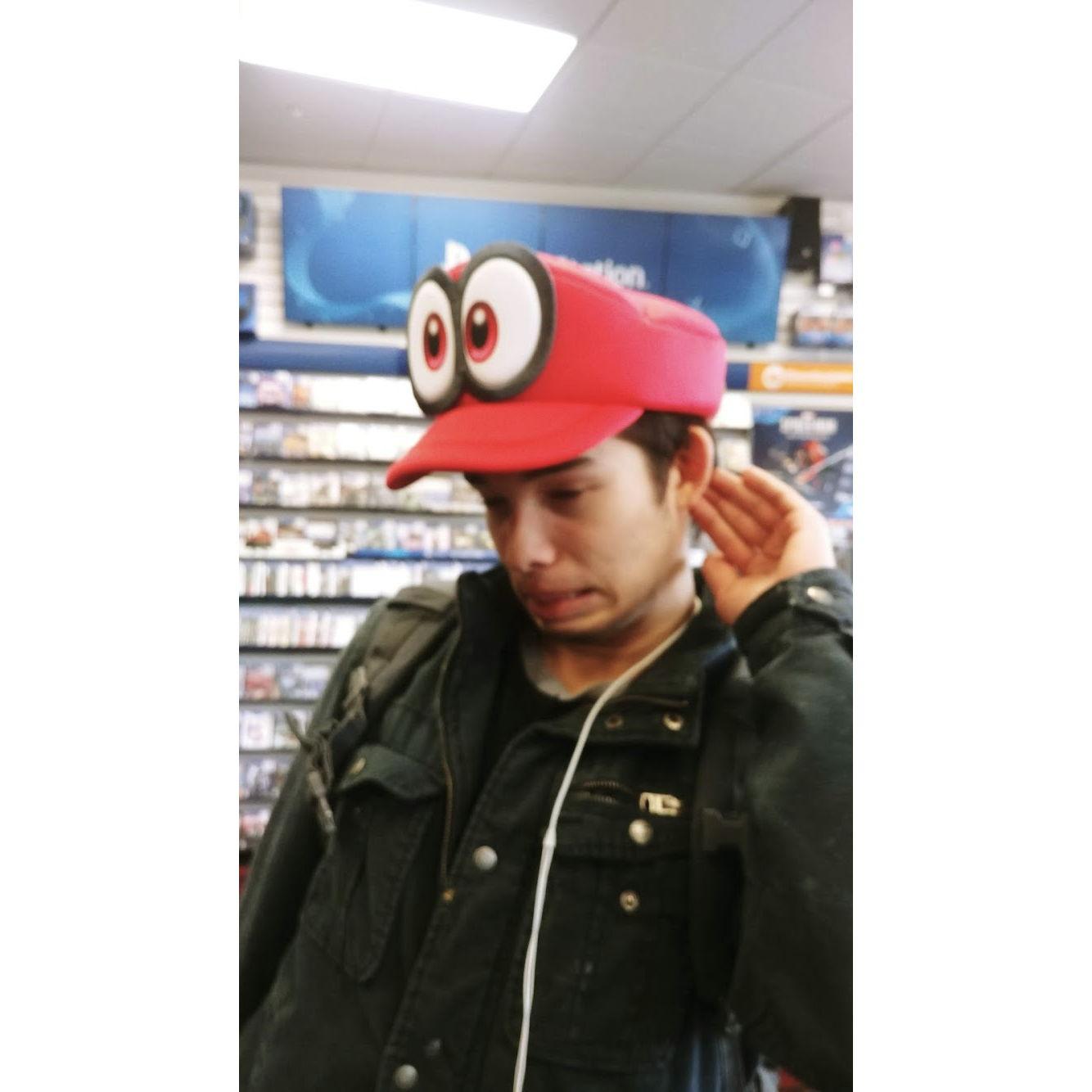 The only photo from our first date (at gamestop)