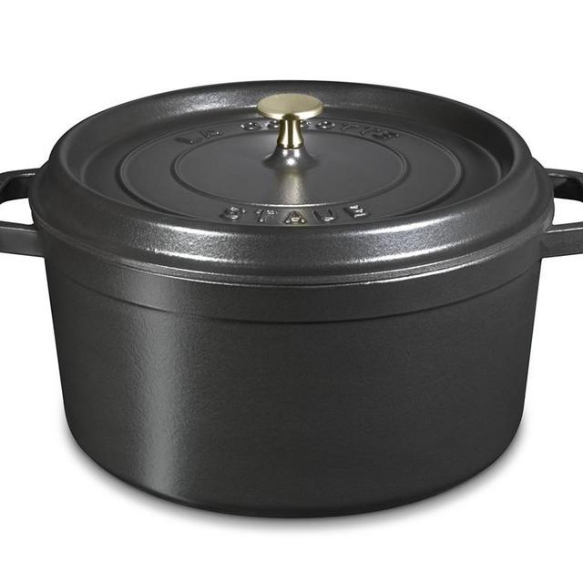 Staub Enameled Cast Iron Round Dutch Oven, 7-Qt., Matte Black