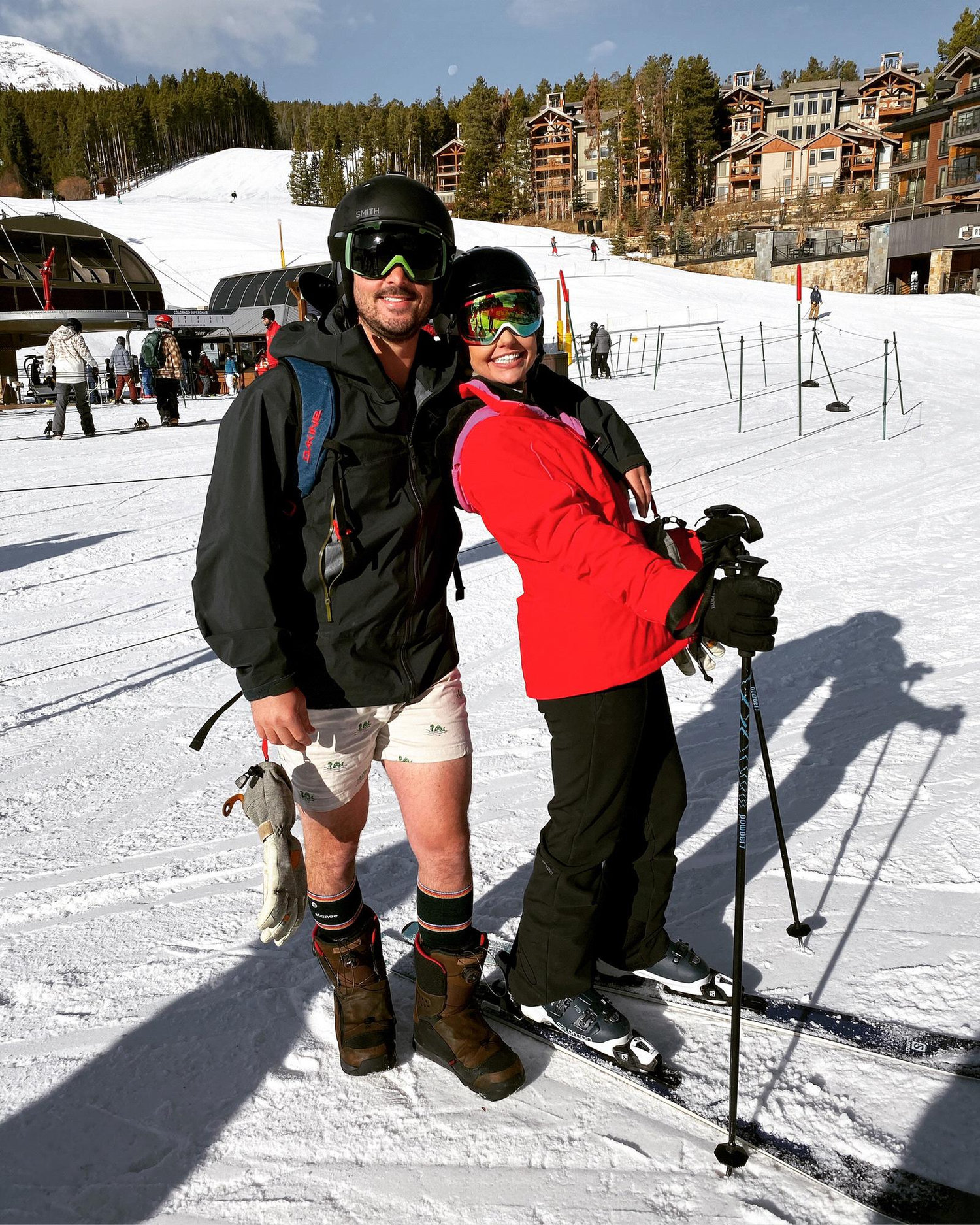 Harris showing off his legs in early ski season