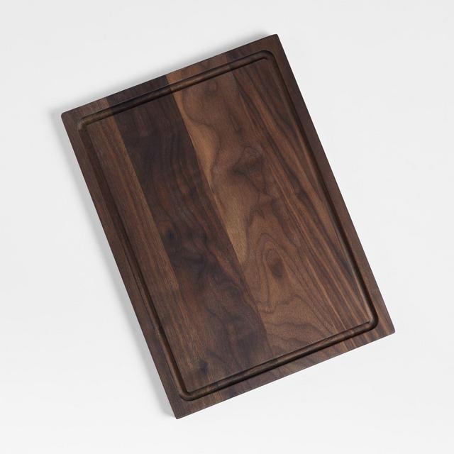 Crate & Barrel Walnut Face-Grain Cutting Board 18"x13"x0.75"