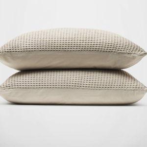 Waffle Sham Set - Silk & Snow