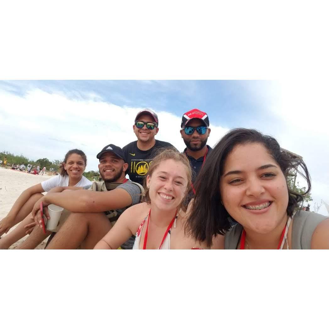 the first picture we ever have together! we met as guides for Camping Tours.