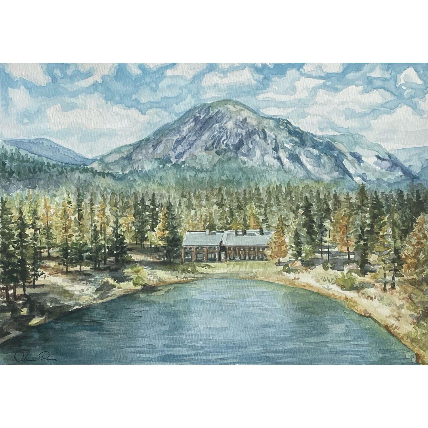 Our dear friend Olivia Price, a selfless and tremendously talented artist, painted a beautiful watercolor of our wedding venue that captured its essence perfectly. This is also apart of our invitation