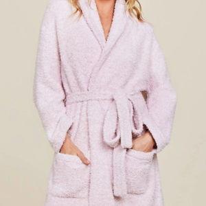 Women's CozyChic® Adult Robe | Barefoot Dreams® - Size 1, Heathered Dusty Rose/White