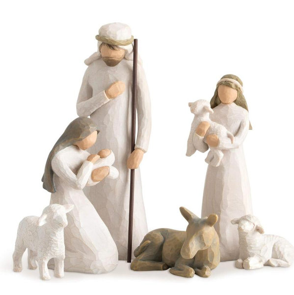 Willow Tree 6-Piece Nativity Set, Behold The Awe and Wonder of The Christmas Story, Build a Family Holiday Tradition with Classic Nativity Collection, Sculpted Hand-Painted Figures