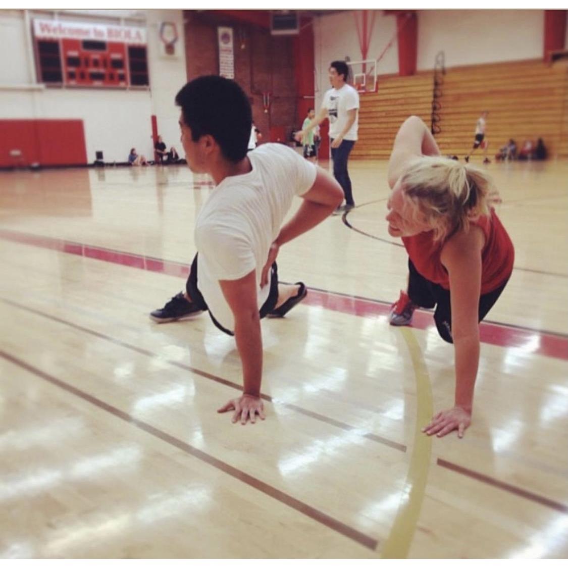 Trying to show off for one another ;) Biola 2011