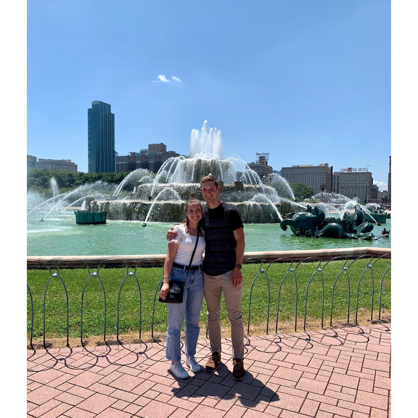 One of our first dates in Chicago!