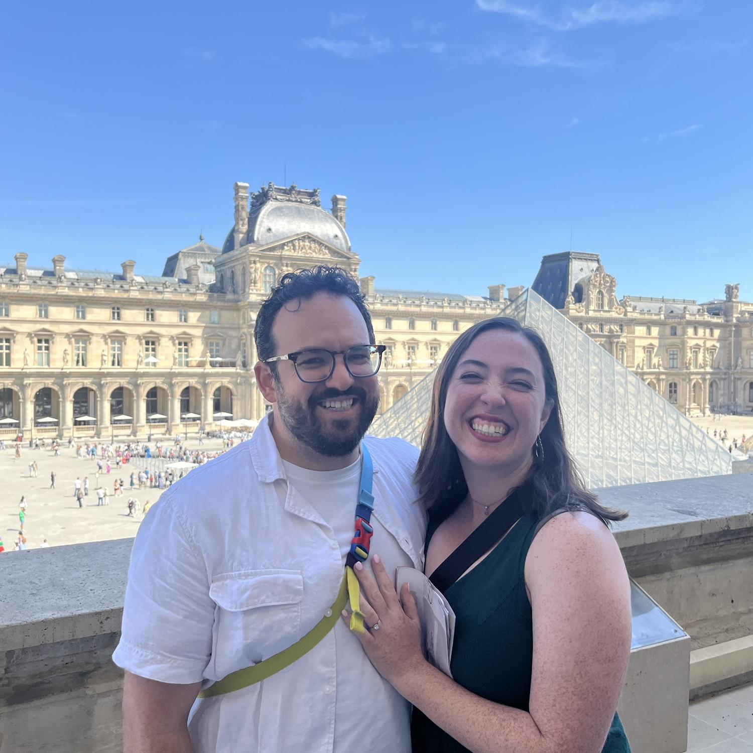 At the Louvre museum