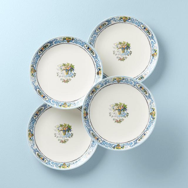Monique Lhuillier Paloma Scalloped Nesting Stoneware Serving Platters - Set  of 2
