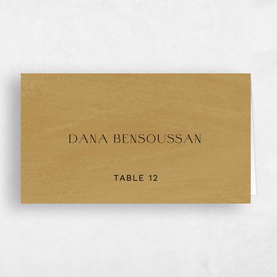 Dijon, Yellow Wedding Place Card - Belanger