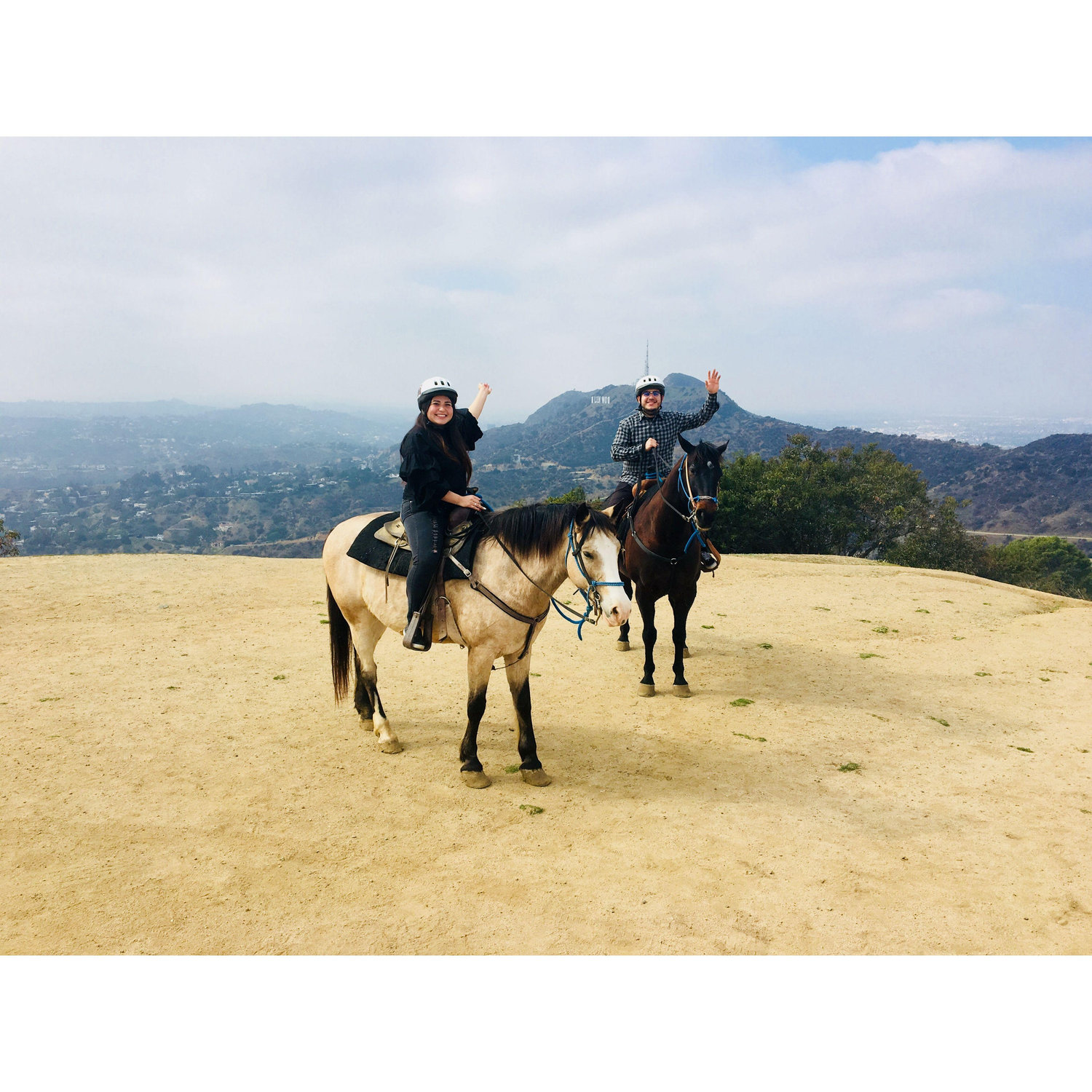Jen took Raul on his first Horseback Riding