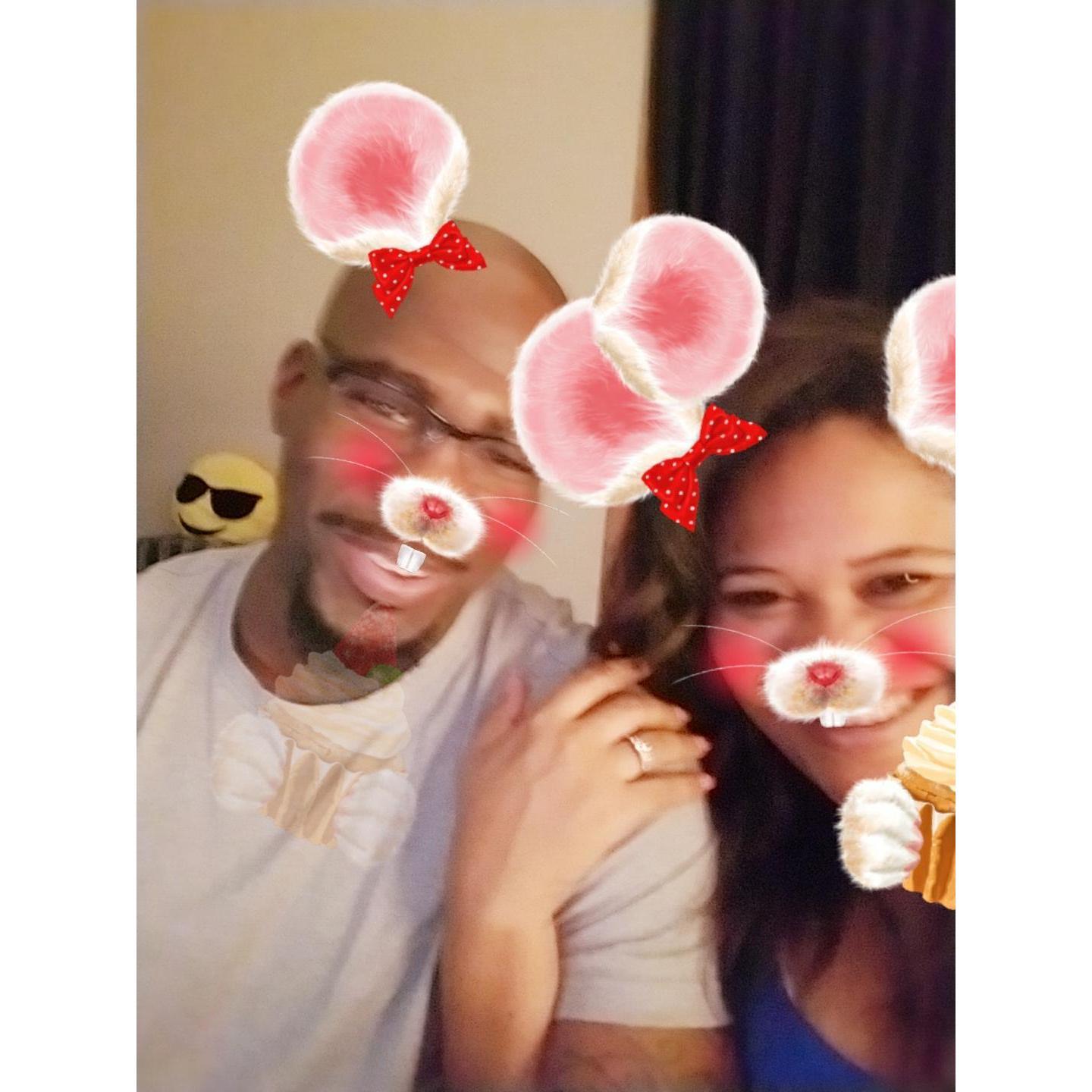 Goofy being silly in our pjs best Christmas every I said yes!!!