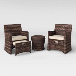 Halsted 5pc Wicker Patio Seating Set - Tan - Threshold™