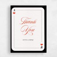 Red Wedding Thank You - Hearts Classic
