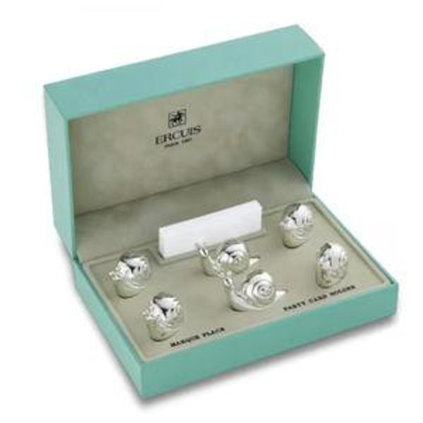 Ercuis Silverplated Snail Place Card Holders, Set of 6