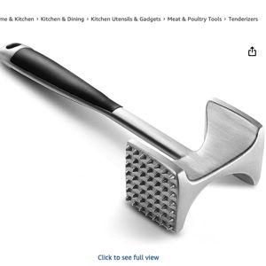 KITEXPERT Meat Tenderizer Hammer with Comfortable-Grip Handle, Dual-side Mallet for Kitchen, Heavy Duty Pounder For Tenderizing Steak, Beef and Fish