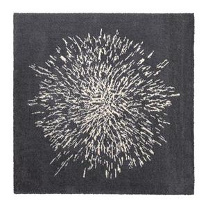 SANDERUM Rug, high pile, gray, white