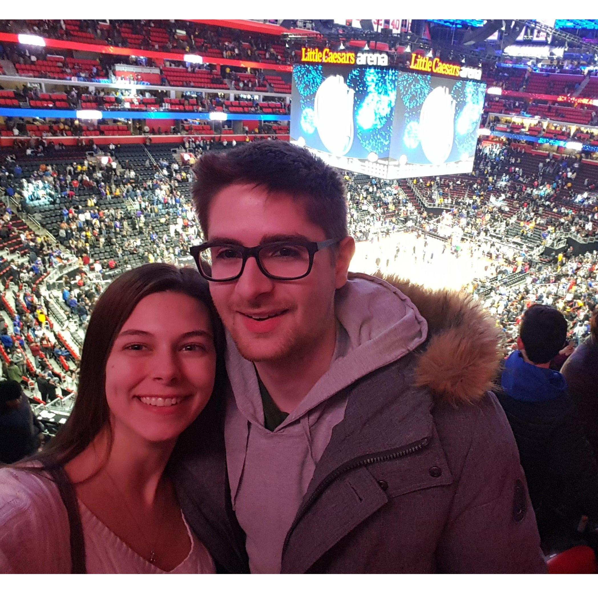 Our first NBA game, March 2019