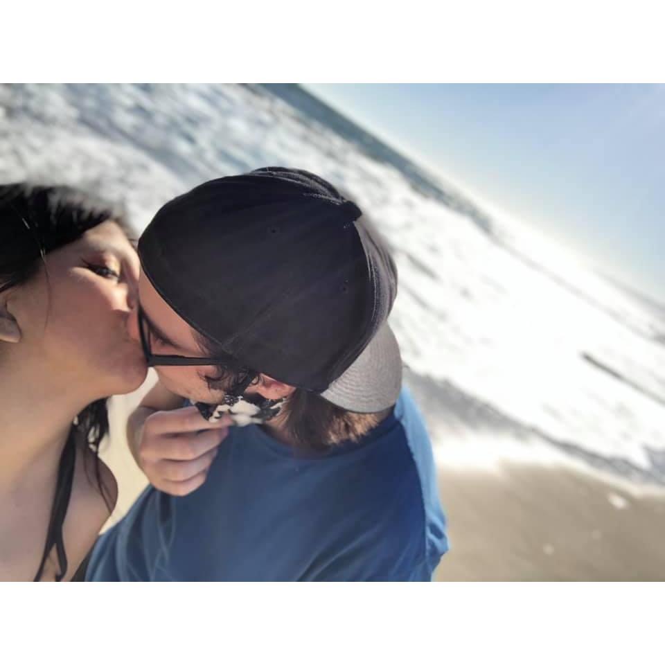 So he took me to the beach because I was going stir crazy in the house during quarantine.