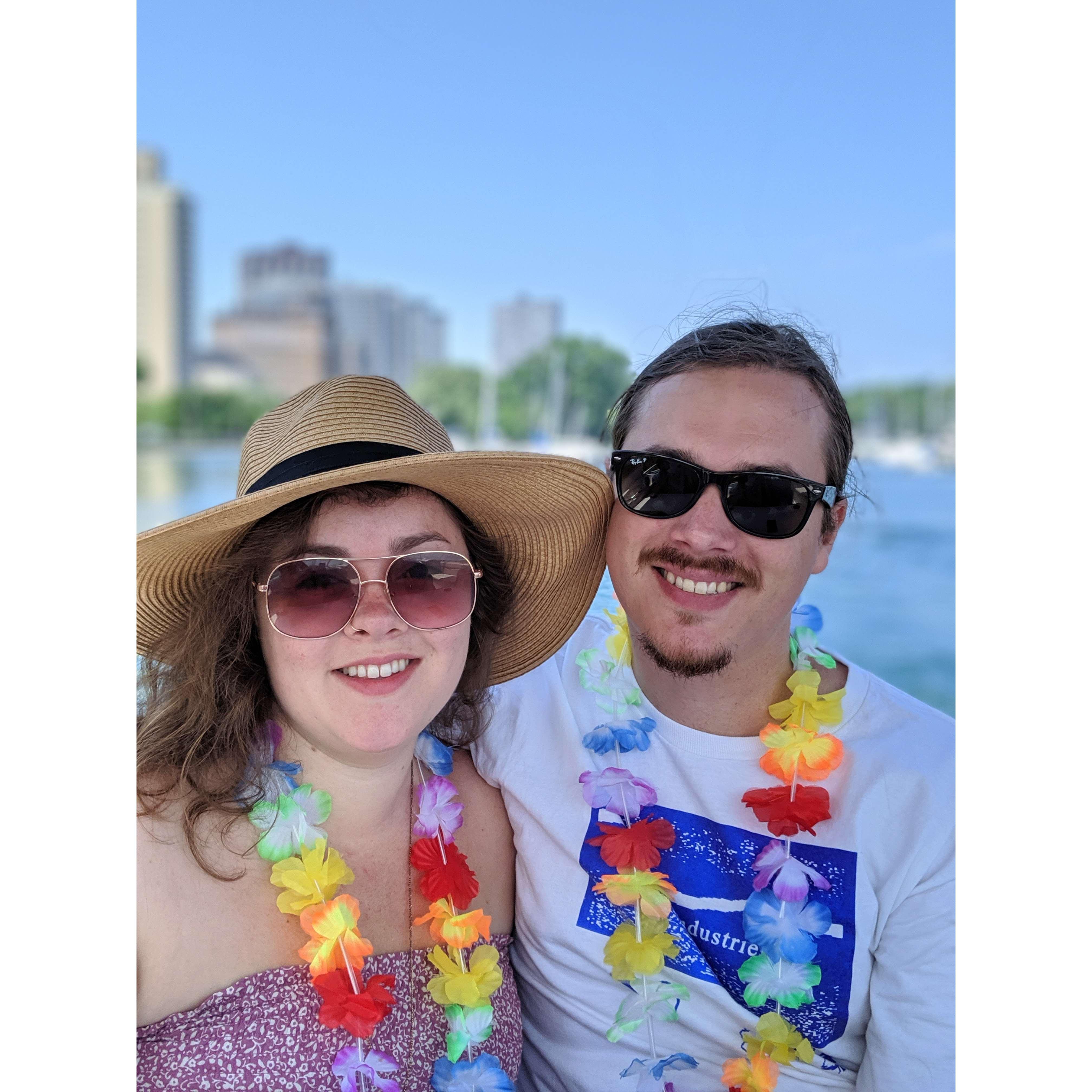 Enjoying a day on Lake Michigan