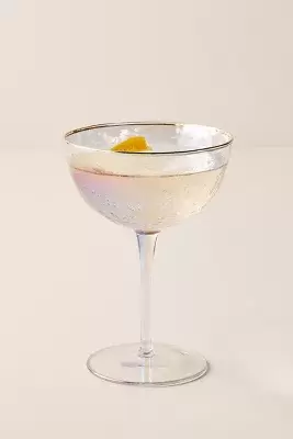 Zaza Lustered Coupe Glasses, Set of 4